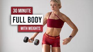 30 MIN KILLER HIIT All Standing with Weights - Full Body, NO REPEAT - Time to Sweat and GROW!