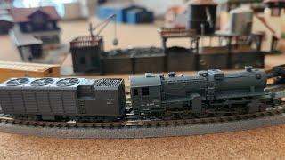 Marklin 88836 DRG Gray Steam Locomotive & Condenser Tender Test Run at z.scale.hobo 07.08.2023