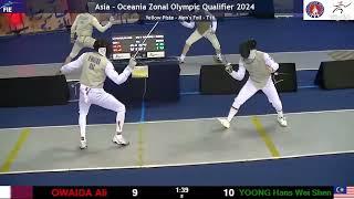 Asian Olympic Qualifier 2024 SMF - L16 - Ali Owaida QAT v Hans Yoong MAS