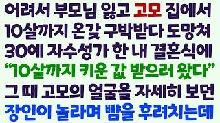 (신청사연) 어려서 부모님 잃고 고모 집에서 10살까지 구박 받다 도망쳐 30에 자수성가한 내 결혼식. 고모가 나타나자 장인어른 반응이 /감동사연/사이다사연/라디오드라마/사연라디오