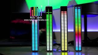 RGB LED MIC+LINE Sound Level Meter Music Spectrum Visualizer VU Meter Display w/Remote Control