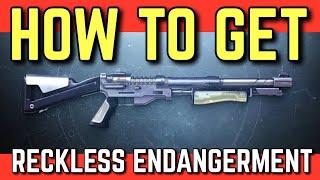 HOW TO GET RECKLESS ENDANGERMENT IN DESTINY 2 WITCH QUEEN