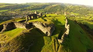 Castell Dinas Bran, Llangollen Wales Drone Shot