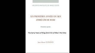 The Early Years of King Zimri-lim of Mari: Part One#cuneiform #sumerian #babylonian #akkadian