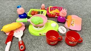 2 Minutes Satisfying with Unboxing Miniature Cooking Toy Peppa Pig Family ASMR