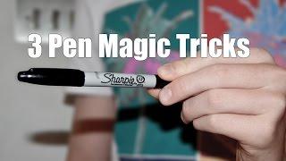 3 Incredible Pen Magic Tricks (Vanish, Production & Shrink) - Tutorial