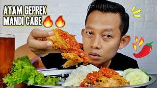 MUKBANG AYAM GEPREK||MANDI CABE||RASANYA MANTAP