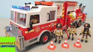 Playmobil US Tower Ladder 70935 Feuerwehr Leiterfahrzeug seratus1 unboxing