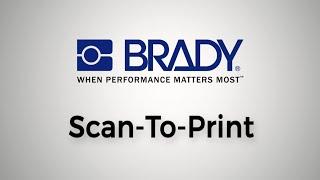 Brady Scan-To-Print Services