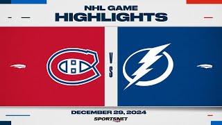 NHL Highlights | Canadiens vs. Lightning - December 29, 2024