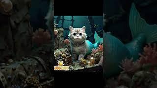 The Adventures of Kitten Mermaid | Meow #feed #reel #ca #cuteanimals  #catcute #kitty #facts #kittey