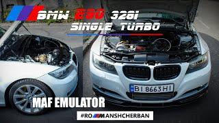 ПЕРВЫЙ ВЫЕЗД + MAF EMULATOR КИЕВСКОГО ТУРБО ГАРАЖА. SINGLE TURBO BMW N51/N52 PROJECT E90