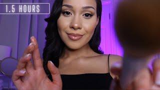 ASMR 1.5 Hours Of Calming Personal Attention  Makeup, Skincare & Hairbrushing