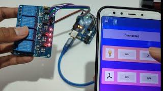 Home Automation with App simple and easy | Using Bluetooth module and relay with app working