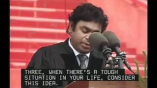 A.R.Rahman's Speech At Miami University 2012 | Rahman 360º