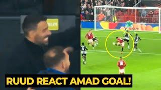 Van Nistelrooy wild celebration after Amad Diallo scored 2 GOALS against PAOK | Man Utd News