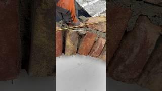 Bricklaying Small piece #asmr #construction #bricklayer