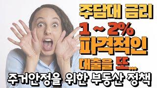 청년 등 주거안정을 위한 금리 2% 대출이 나온다