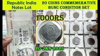 Republic India's Rare Coins & Notes Available for Collection & Investment | 20 SMARAK Coins BUNC Set