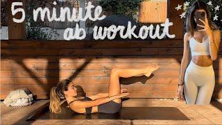 5 MIN ab pilates workout // no equipment // toned abs and snatched waist