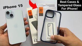 Best iPhone 15, 14 Cases & Tempered Glass | Spigen Ultra Hybrid, Liquid Air, Thin Fit Case (HINDI)