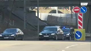 Motorcade of Chinese President Xi Jinping arrives at the Soluxe Hotel in Moscow#ruptly