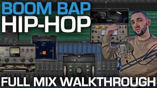 FULL WALKTHROUGH! Mixing a 90s Style BOOM BAP Hip-Hop Track