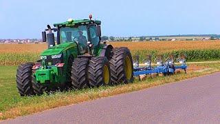 Распашка Новым John Deere 8370R, С lemken diamant 11