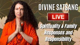 Divine Satsang LIVE with Pujya Sadhviji || 27 Apr 2024 || Sacred Garden at Parmarth Niketan.