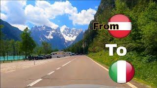 Driving from Austria to Italia starting from Sillian to Cortina - mountain road