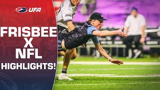 The BEST PLAYS from ultimate frisbee games at NFL halftime!