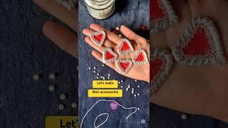 Hair accessories making at home ️ #diy #shorts #hairaccessories #handmade #crafternimi