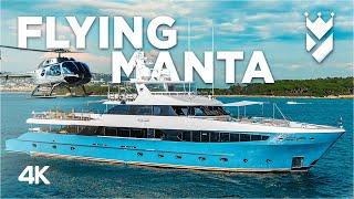 "FLYING MANTA" The HELICOPTER capable perfect Explorer Yacht For Sale!