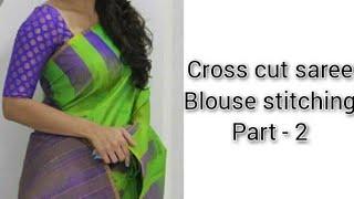 Cross cut blouse cutting and stitching in Malayalam #blousestitching#prinicreations