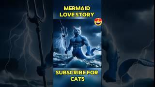 Mermaid Cat Love story |#cat #ai #viral #animals #shortsfeed #cute #kitten #funny #catshorts