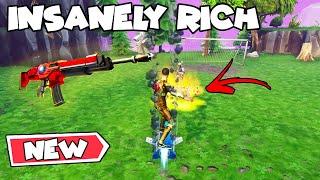 Insanely Rich Scammer Loses 100 Gun Whole Inventory  (Scammer Gets Scammed) Fortnite Save The World