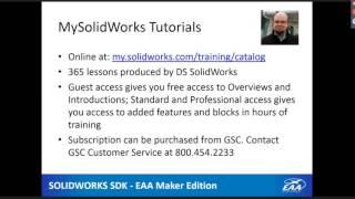EAA Webinar- SOLIDWORKS: Training Pathways