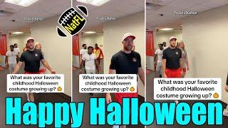 FULL VIDEO! Travis Kelce reveals his & Taylor Swift's favorite Childhood Halloween costumes