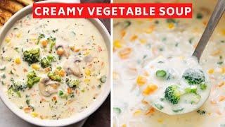 The Creamiest Veg Soup without any actual cream! Yes it's possible!