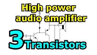 Circuit diagram Big Bass 3 Transistors Audio Amplifier