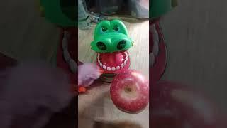 omg chick vs gator!  ate apple #viral #video #shorts