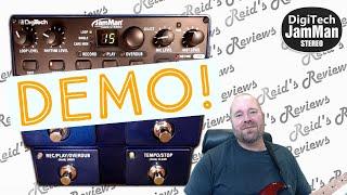 Brief DEMO! DigiTech JamMan Stereo Looper How To, Walk Through, Guitar Effects Pedal, Reid's Reviews