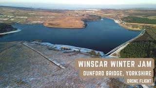 Winscar Winter Jam. Drone video around a popular Peak District reservoir in South Yorkshire