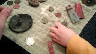 Garret At Pro & ace 350 Finds - Old buttons and coins - Old Makeup