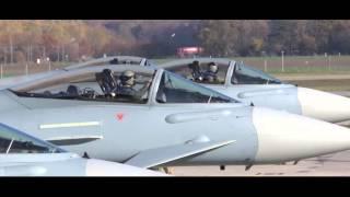 German Air Force Eurofighter Typhoons on red alert in Neuburg