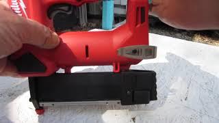 Quick demo of the Milwaukee M12 pin nailer