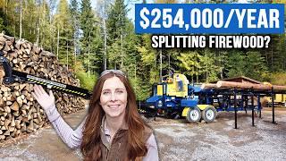 How Much Money Can We Make Splitting Firewood? (48 hour challenge)