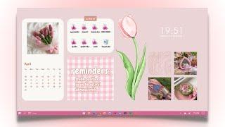 how to make your laptop/desktop aesthetic  pink theme