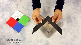 Corner Samples - Custom-made Wood Picture Frames: 1-1/8" Kyoto II Collection