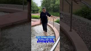 Naturopathy therapy for the feet - Hydro Reflex Walk at Nimba Nature Cure Gujarat